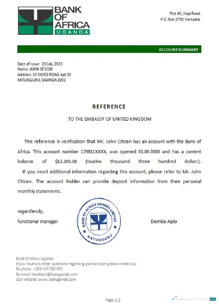 Download Uganda Bank of Africa reference Photoshop template